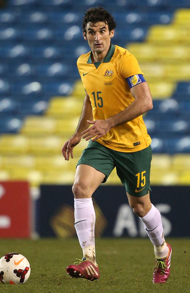 Jedinak also has the rare knack of being able to play well while doing goggly things with his eyes. (Photo by Charlie Crowhurst/Getty Images)