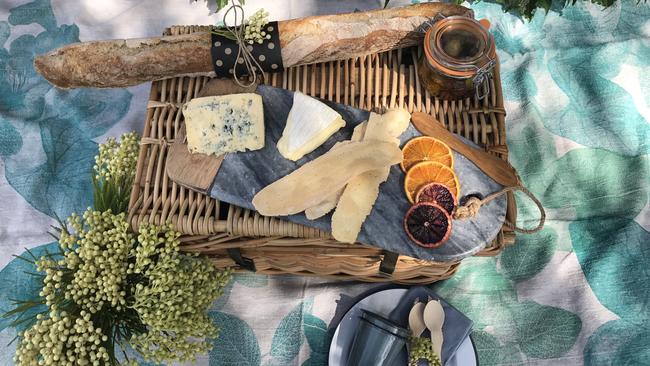 The Sydney Picnic Co’s bread and cheese hamper. Picture: TeaLily Photography