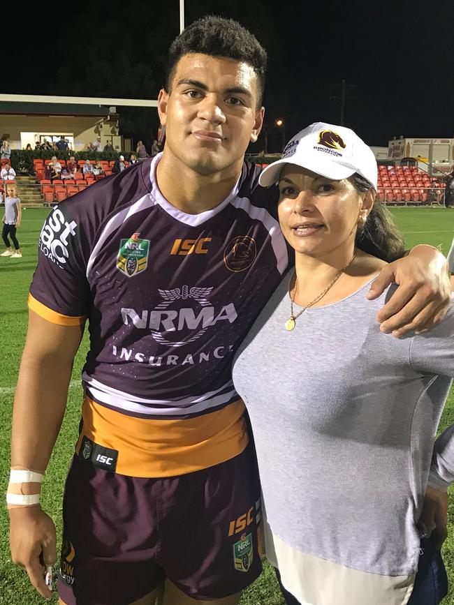 Fifita with his mum, Gwen.