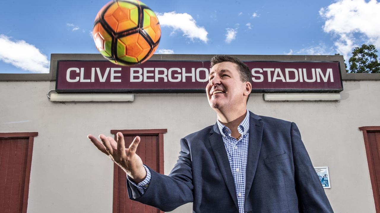 Sporting infrastructure planner Jason Leslie thinks money should be spent on upgrading the Clive Berghofer Stadium. Monday, December 13, 2021. Picture: Nev Madsen.