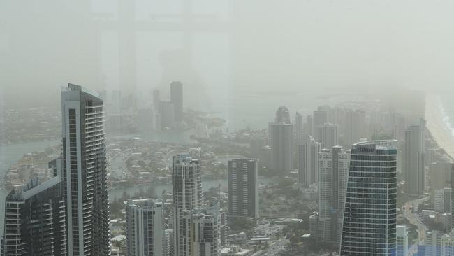 A smoke haze over the Gold Coast recently. Picture: Glenn Hampson.