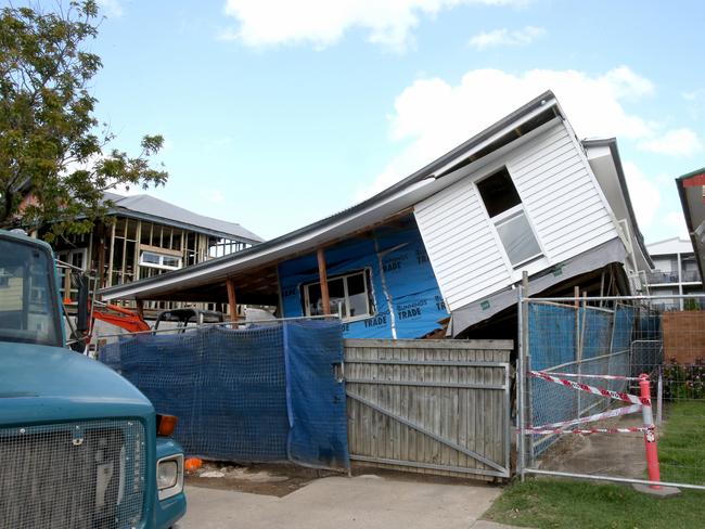 The collapsed house on Harcourt St. Picture: Steve Pohlner