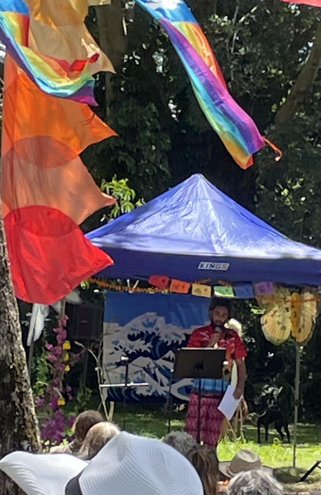 Family and friends gathered at the park opposite the Yum Yum Tree Cafe on River St, New Brighton, on December 12, 2022, to pay tribute to Jack Crittle who died after a car crash at Coffs Harbour. Picture: Savannah Pocock​