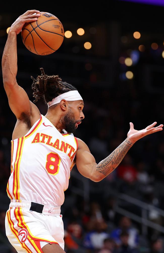 Patty Mills has played just five minutes this season for his new NBA club the Atlanta Hawks. Picture: Getty Images