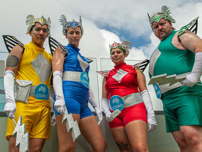 CSIRO staff will march in this weekend's Sydney Gay and Lesbian Mardi Gras Parade to the theme Power to Shine, inspired by the Power Rangers. Picture: Supplied