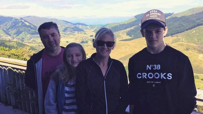 A photo Anthony and Kristine Langford with their children Winona and Jesse.