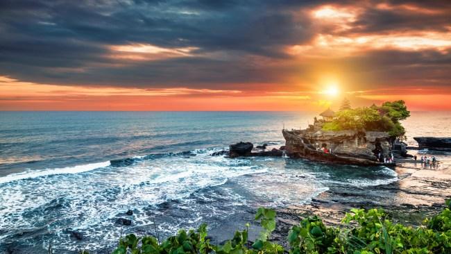 Best things to do in Bali for couplesSoak up a sunset from Tanah LotOne of seven sea temples in Bali, this sacred site is perhaps one of the most famous due to its proximity to Denpasar. Built on an offshore rock to worship the sea gods, it's said that venomous sea snakes guard it from below.Tourists are welcome to explore the grounds, and if you can it's worth sticking around to catch the phenomenal sunsets it soaks up from the coastline. Short on time? Tanah Lot Temple tours can take you there and back as well as guide you through the site.Book here