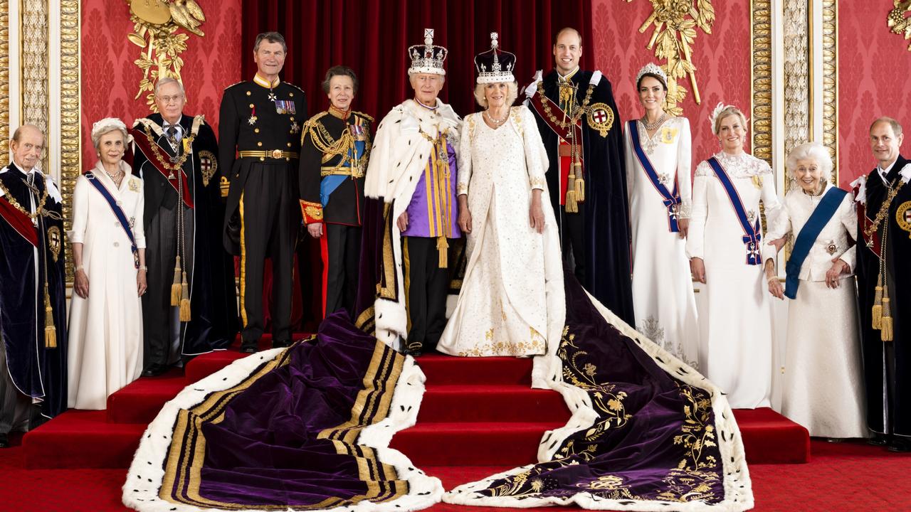 The British royal family at Their Majesties' Coronation. Picture: Getty Images.