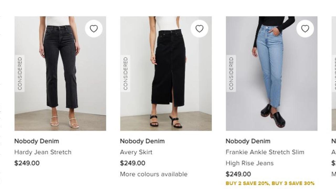 Nobody store denim myer