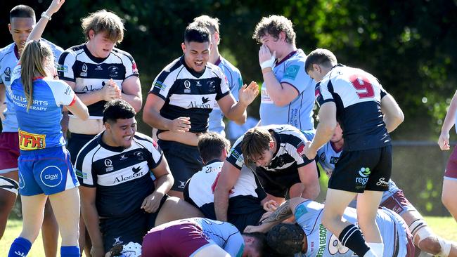 Action in the Colts 1 club rugby union between Souths and Norths. Saturday June 25, 2022. Picture, John Gass