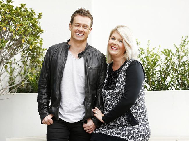 TV personality Grant Denyer with his wife Cheryl.