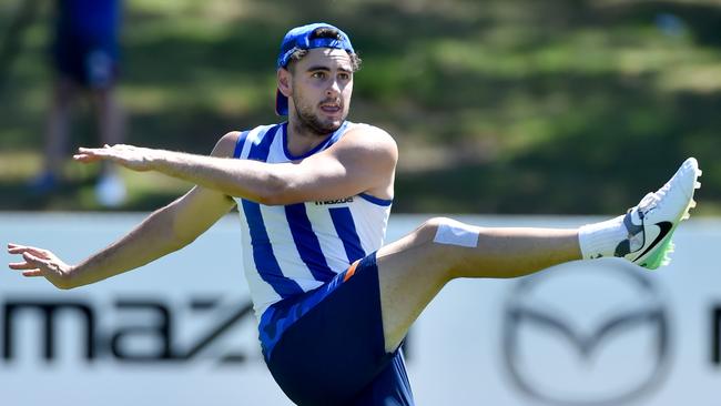 North Melbourne’s Paul Ahern has had a horror start to his AFL career. Picture: Jay Town