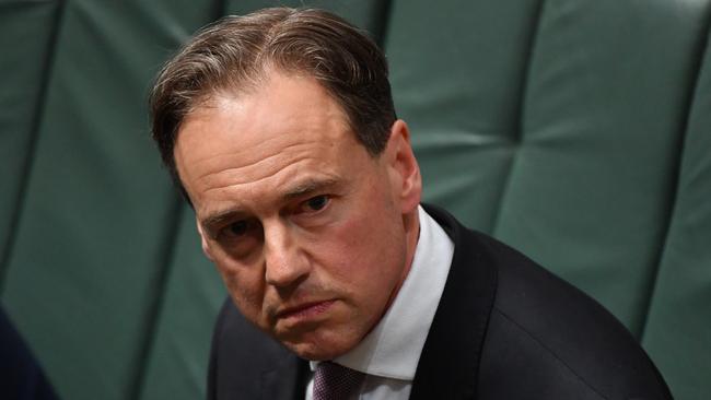 Minister for Health Greg Hunt during Question Time on Wednesday, August 22. Picture: AAP