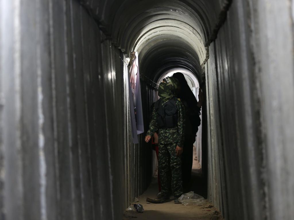 The tunnels are concrete-reinforced, fitted with electricity and telecommunications, and in some cases are wide enough to drive a truck through. Picture: AFP