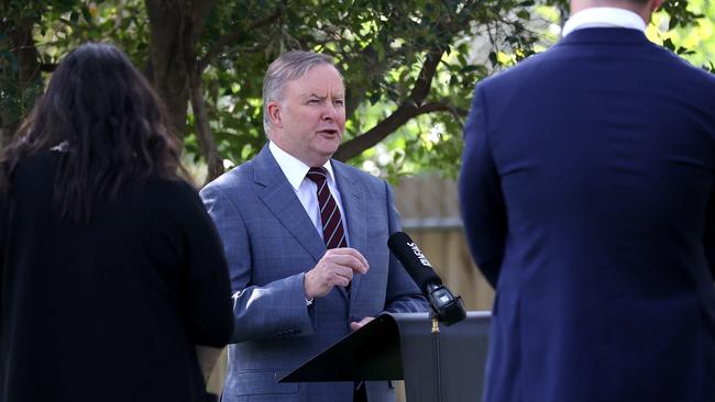 Labor leader Anthony Albanese, at Jarvie Park, Marrickville in Sydney. Picture: NCA NewsWire / Dylan Coker