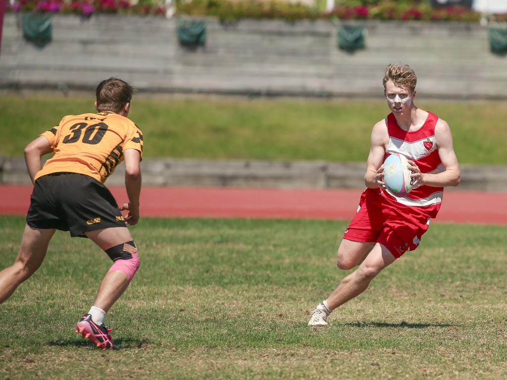 Townsville Grammar V St Pauls at the 2024 Gold Coast Titans All Schools Touch Football Picture: Glenn Campbell