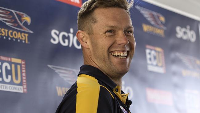 Sam Mitchell, also runner-up in 2012, was speaking to the media in Perth when the news broke. Picture: Will Russell