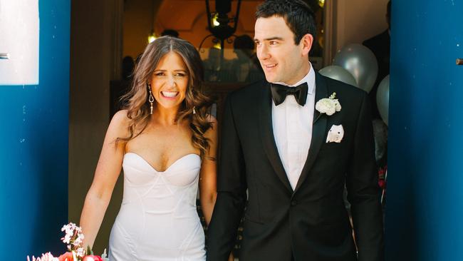 Jordan and Lucy at their wedding. Picture: Supplied