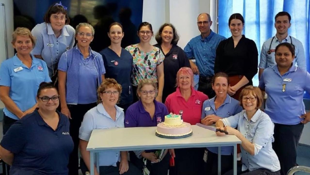 Gympie Hospital midwives enjoyed a cake to celebrate International Day of the Midwife, May 5, 2021