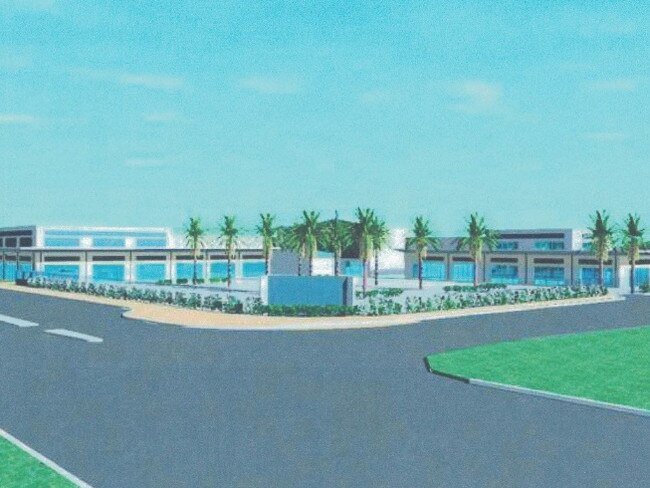 An artists impression of Laundy's Lone Pine Plaza shopping complex.