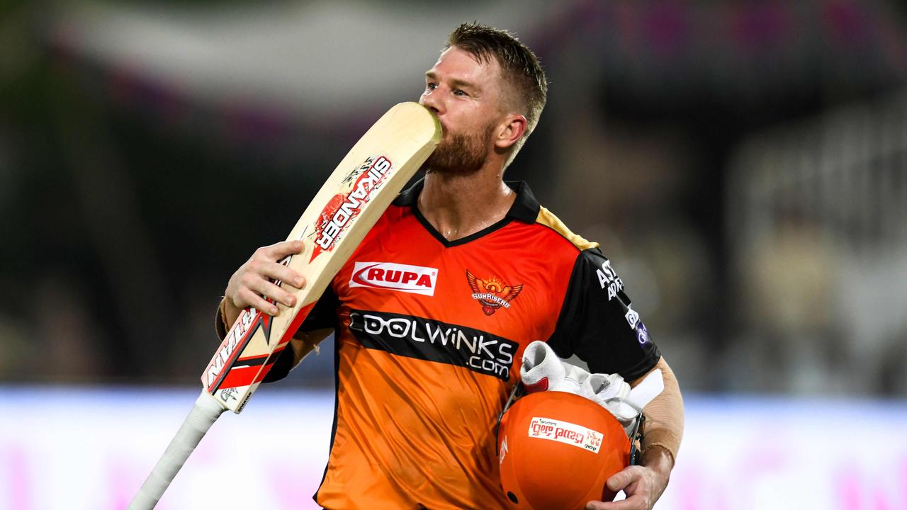 David Warner celebrated his birthday in style. (Photo by NOAH SEELAM / AFP)