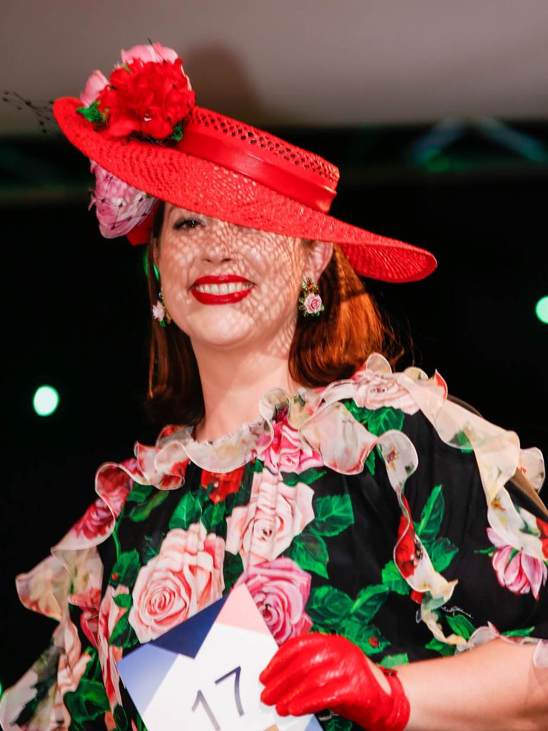 Gina Cassimatis in Fashions on the Field at Bridge Toyota Ladies Day. Picture: GLENN CAMPBELL