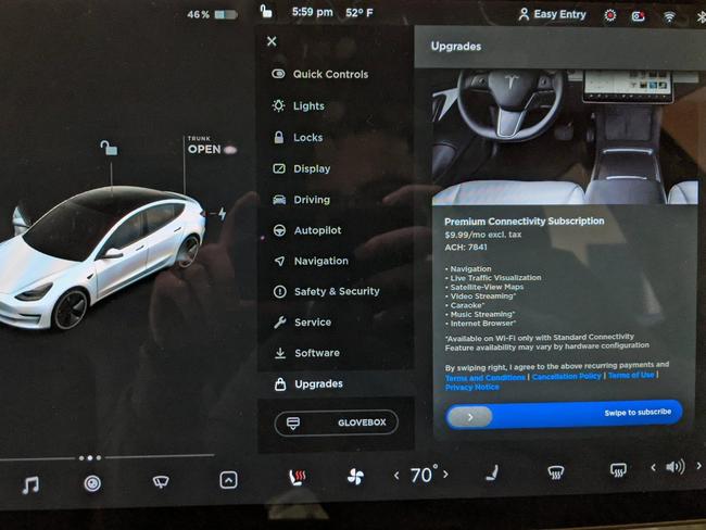 Tesla is taking accessibility a step further by letting owners buy upgrades directly from their vehicle’s centre dash screen. Credit: u/sageDieu | r/TeslaMotors