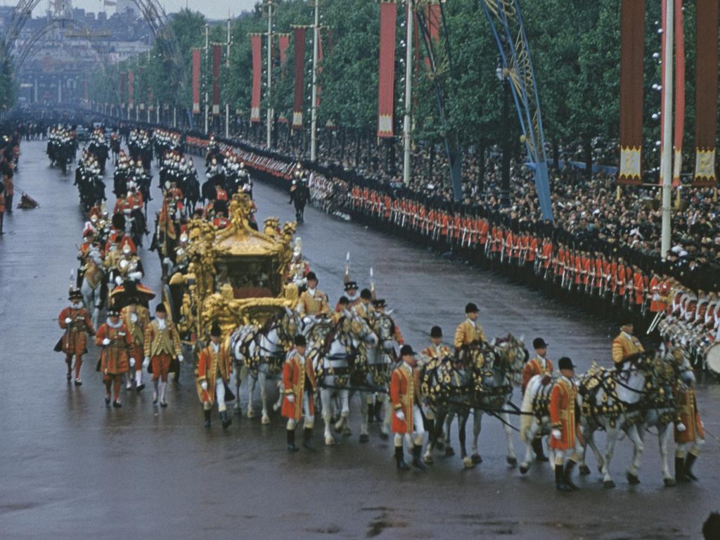 Some wellwishers camped for two days to secure their spot along the procession route. On the day, the crowds were joined by 2000 journalists and 500 photographers from 92 nations. Picture: Getty