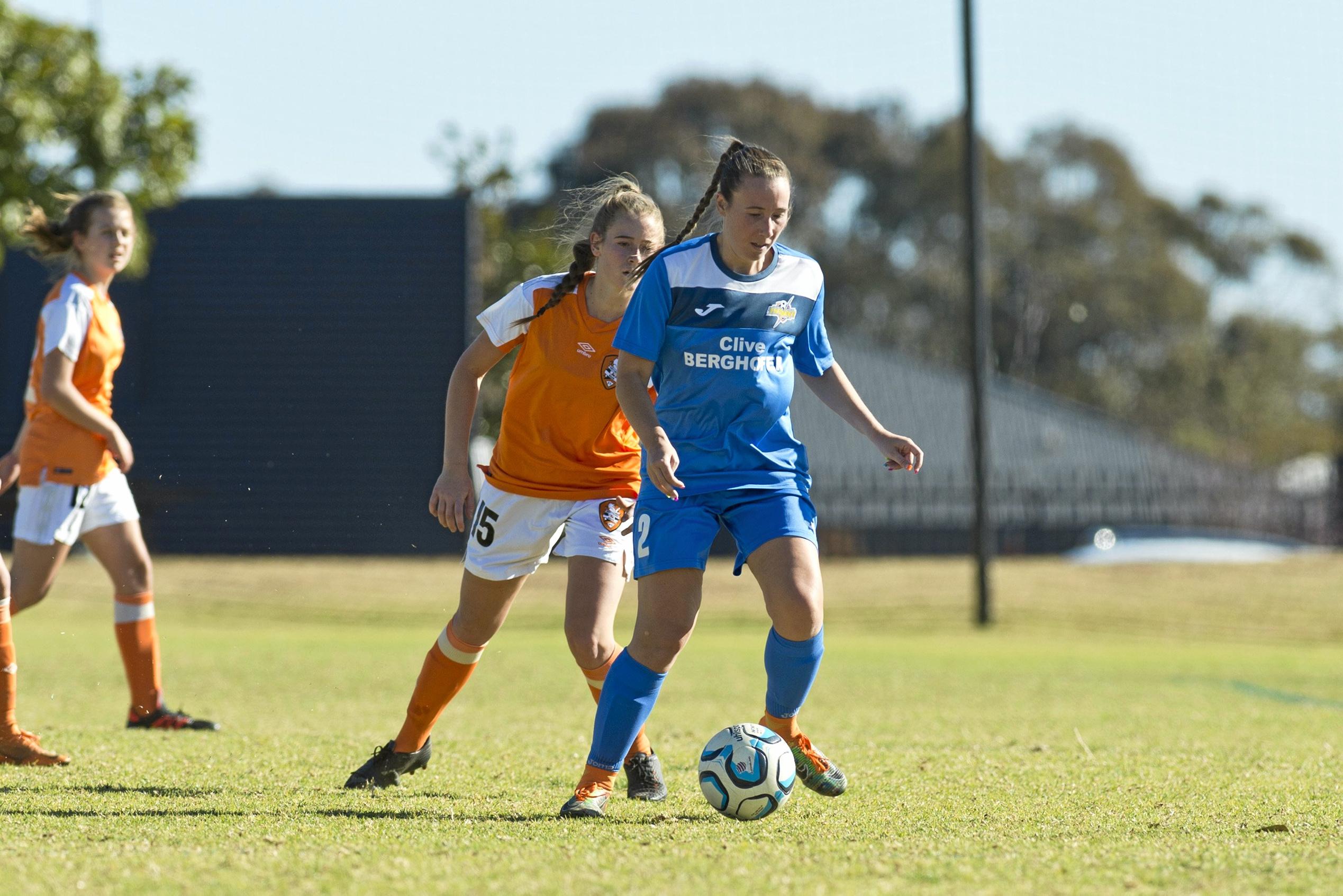 Lana Styler for South West Queensland Thunder against BRFC/NTC in NPL Queensland women round 25 football at Highfields FC, Saturday, August 18, 2018. Picture: Kevin Farmer