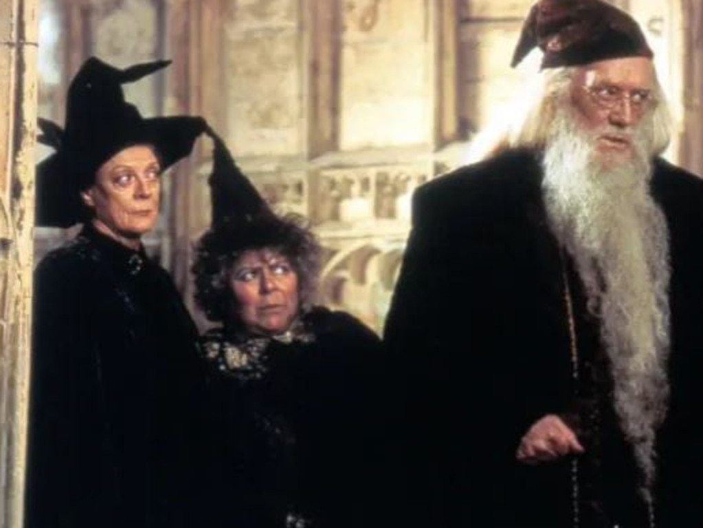 Miriam Margolyes with Maggie Smith and Richard Harris in Harry Potter.