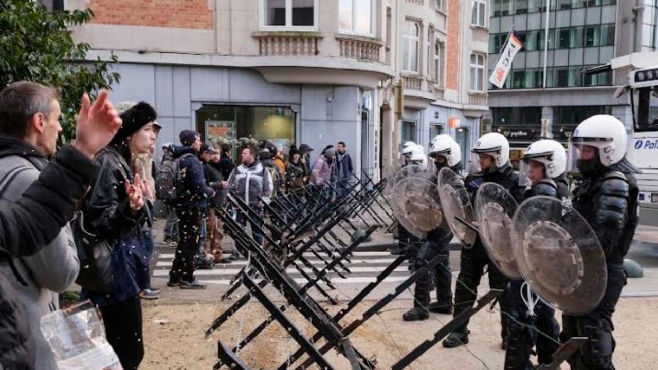 However, the protest was more peaceful than one in November, which made global headlines. Picture: Thierry Monasse/Getty Images