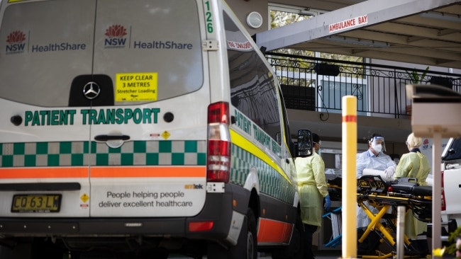 Hospitalisations have sharply increased throughout the week in NSW as cases rose. Picture: Sean Foster/Getty Images