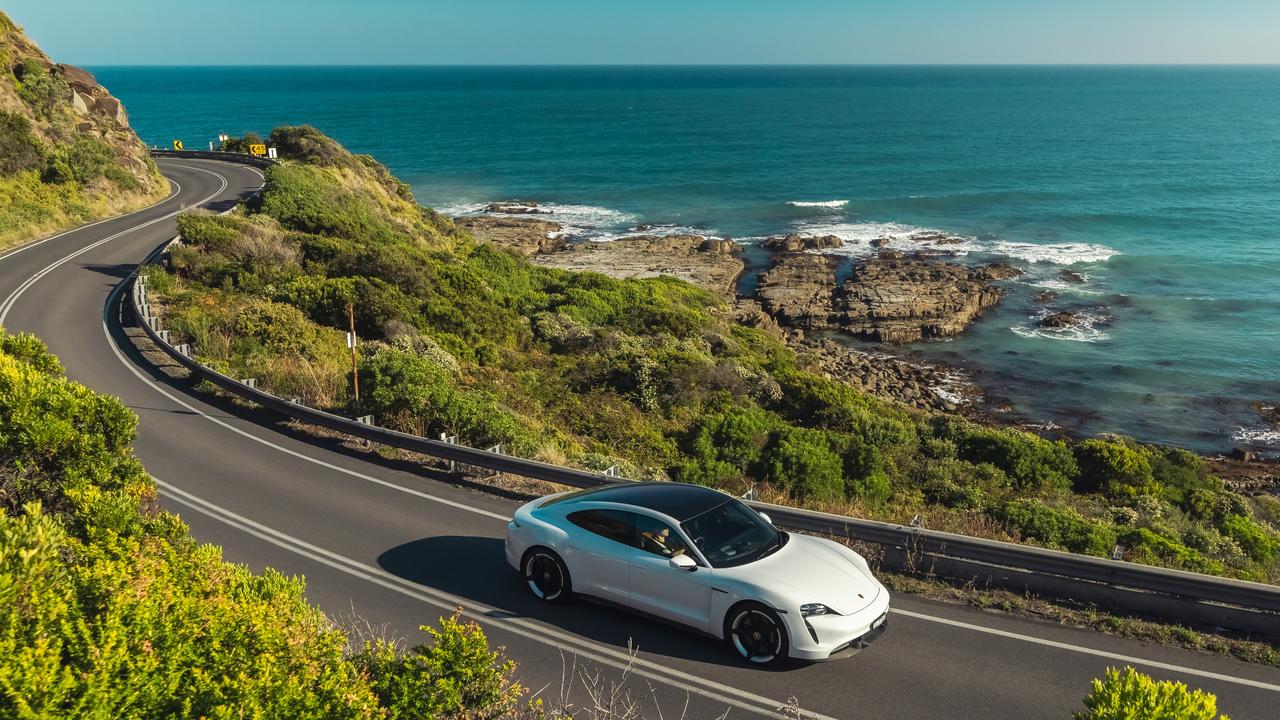 Tackle the open road and the Porsche Taycan Turbo S is a joy to steer.