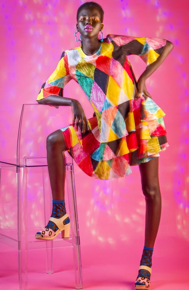 Adut Akech returned from Paris, where she walked the catwalk exclusively for Yves Saint Laurent. She has more than 150,000 Instagram followers. Picture: Bianca De Marchi