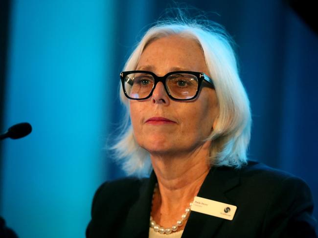 31/10/2018 Healthscope Chairman Paula Dwyer at the company AGM in Melbourne.Picture : David Geraghty / The Australian.