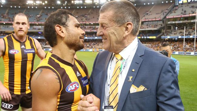 Cyril Rioli’s strained relationship with the Hawks has taken its toll on president Jeff Kennett. Picture: Michael Klein