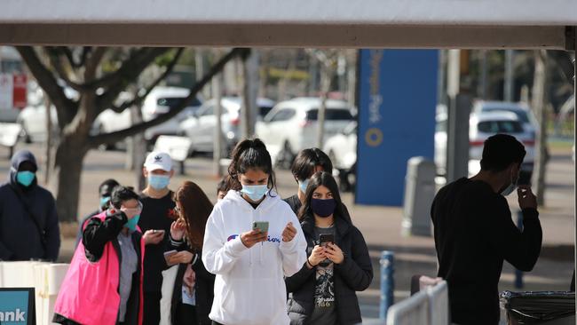 Thousands of Year 12 students in western and southwestern Sydney hot spots have been offered COVID-19 vaccinations at Qudos Bank Arena from today ensuring they can sit their Higher School Certificate exams safely. Picture: NCA NewsWire / Dylan Coker