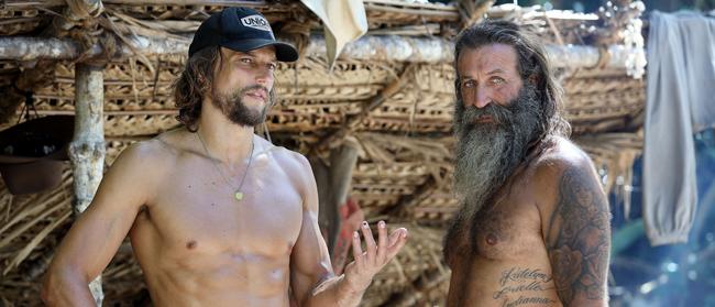 Alliance ... Australian Survivor: All Stars contestants David Genat and Mark 'Tarzan' Herlaar. Supplied by Channel 10.