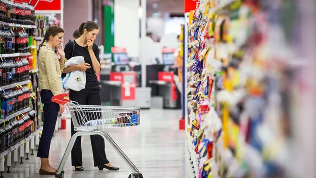 To find the trading hours of Coles, Woolies, Aldi, Dan Murphy’s, First Choice Liquor, Liquorland and BWS, go to their websites. Picture: Ian Waldie/Bloomberg via Getty Images