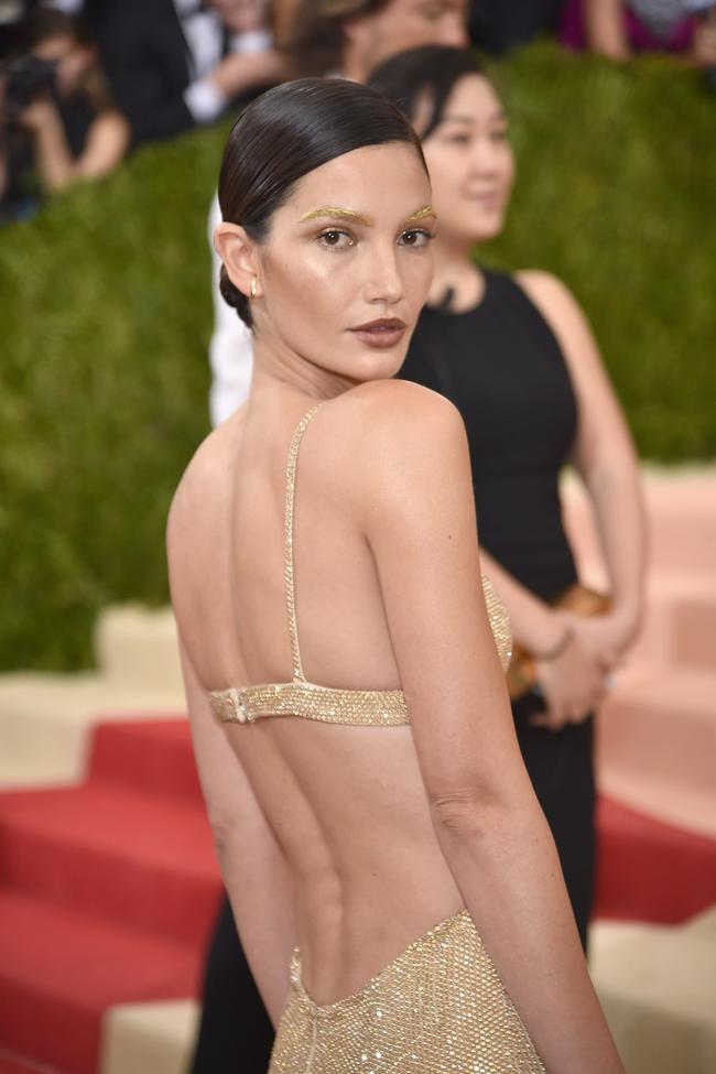 Lily Aldridge attends the 2016 Met Gala.