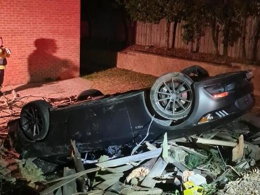 A 16-year-old driver was arrested for mandatory testing after his family's mustang crashed through a fence in Kellyville and flipped., , https://www.facebook.com/TheHillsPAC/photos/pcb.5915686128493188/5915686028493198/