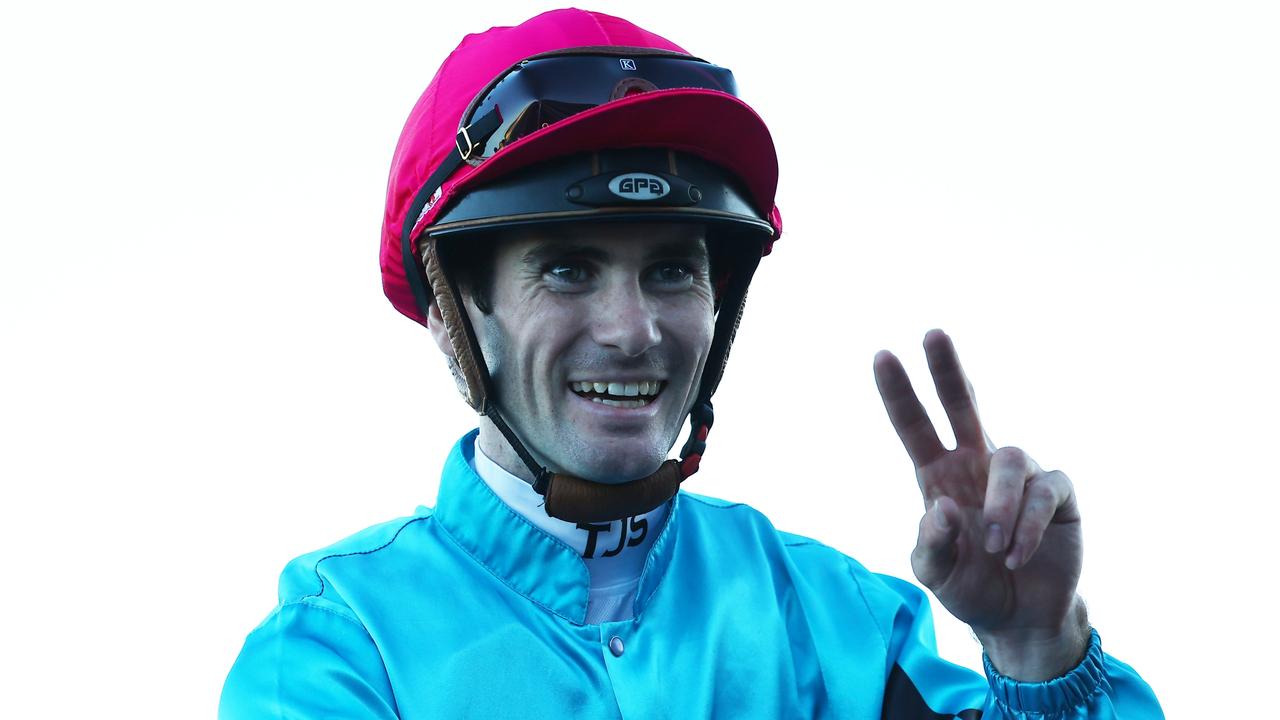 Tyler Schiller after winning aboard Facile at Randwick on April 6. Photo: Jeremy Ng/Getty Images