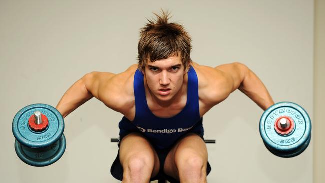 Martin in training with the Bendigo Pioneers before being drafted to Richmond.