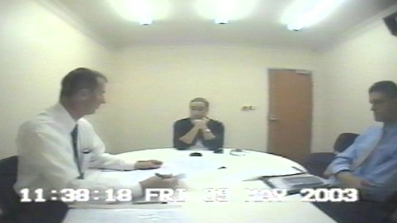 Detectives interview Lane in 2003 on suspicion of her killing baby Tegan, seven years before she would go to trial.