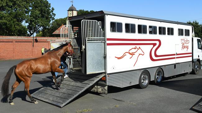 Darren Weir’s runners were withdrawn from races at The Valley on Friday after stewards charged the trainer. Picture: AAP 