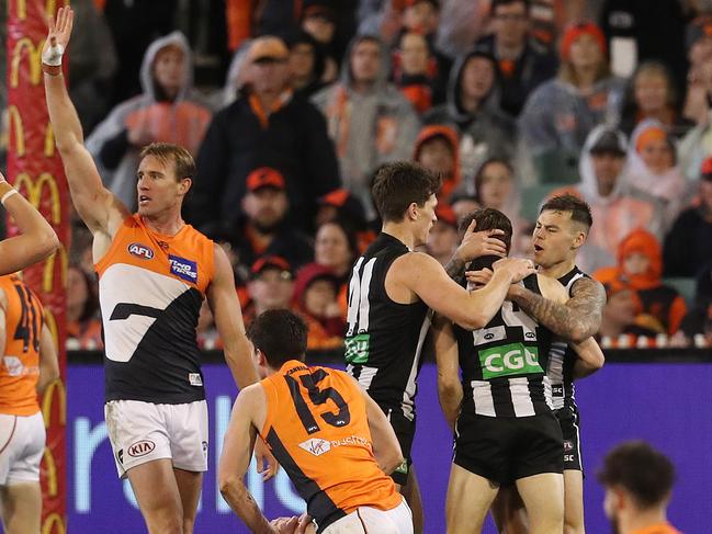 Josh Thomas was credited with a touched goal in the preliminary final. Picture: Michael Klein