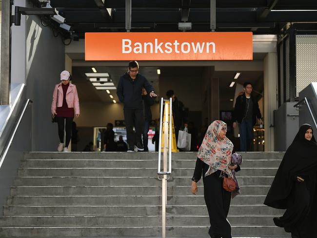 The present Bankstown station. Picture: Joel Carrett