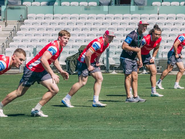 Father Scott Stewart has been pouring advice onto son Hamish for years.
