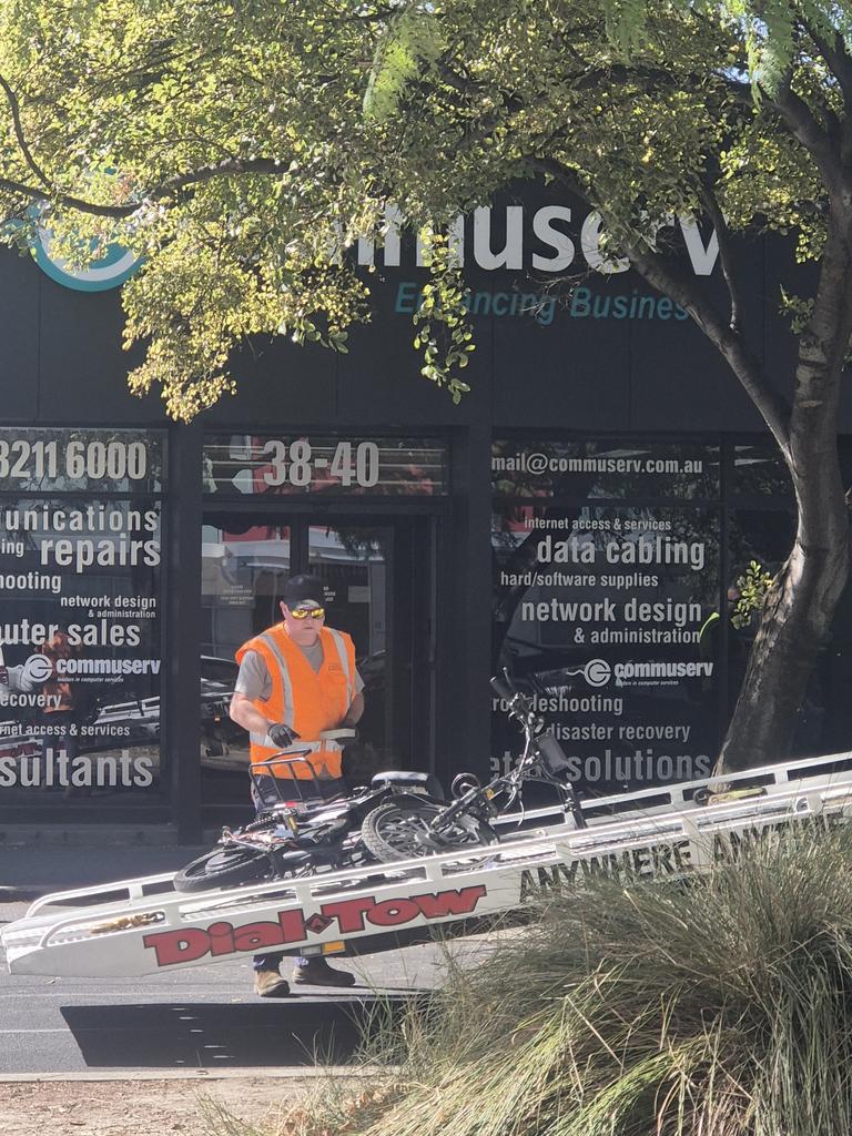 Mr Mahdi’s bike following the crash.