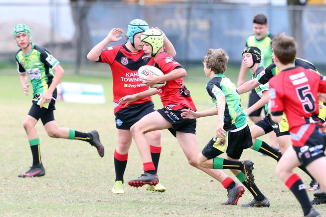 A Rugby League Gold Coast junior gala day at Burleigh Bears Junior Rugby League Club. Under 14s. Mudgeeraba vs Helensvale. 5 September 2021 Miami Picture by Richard Gosling